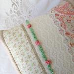 Shabby Cottage Style Pillow Cover Ribbon..
