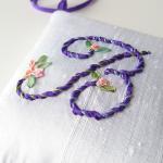 Custom Lavender Sachet Monogrammed Initial Silk..