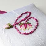 Monogrammed Lavender Sachet Letter C Silk Ribbon..